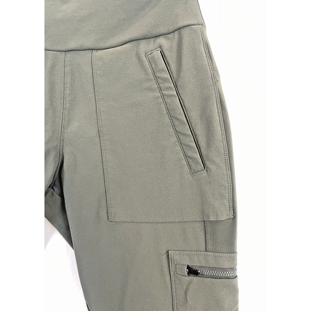 Athleta Headlands Hybrid Cargo Tight Leggings Peat Zippered Pockets S ize 4 - Picture 3 of 14